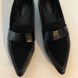 Black Paton leather and Swede shoes